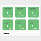 Sticker Carré Soy Latté (Feuille)