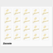 Sticker Carré Soyez Fabuleux Devis Faux Gold Foil (Feuille)