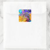 Sticker Carré Soyez forte Écriture Biblique (Sac)