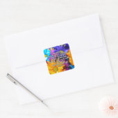 Sticker Carré Soyez forte Écriture Biblique (Enveloppe)