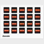Sticker Carré Soyez humain Jour des Chemises Orange (Feuille)