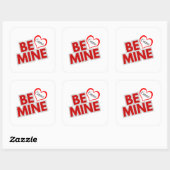 Sticker Carré Soyez le coeur mignon de la Saint-Valentin (Feuille)