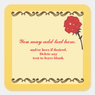 Sticker Carré Soyez notre invité-Autocollant de fête d'anniversa