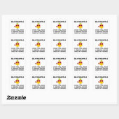 Sticker Carré Soyez un ananas drôle (Feuille)