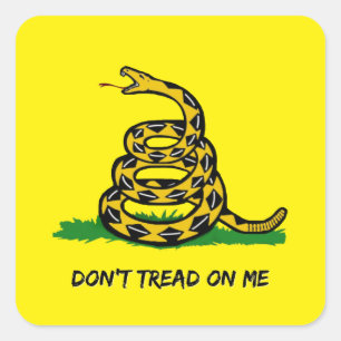 Sticker Carré Soyez un vrai libertaire Ne marchez pas sur moi