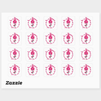 Sticker Carré Soyez une fleur parmi les mauvaises herbes