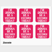 Sticker Carré Soyez une licorne (Feuille)