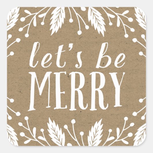 Sticker Carré Soyons Joyeux ! | Botaniques de vacances (Devant)