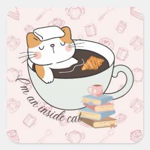 Sticker Carré Spa pour chat intérieur