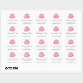 Sticker Carré Spa texte bleu rose aquarelle (Feuille)