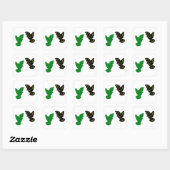 Sticker Carré Space Bird & Green Bird (Feuille)