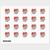 Sticker Carré Space Kids Valentine (Feuille)