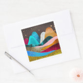 Sticker Carré Space Mountains (Enveloppe)