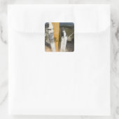 Sticker Carré Space Shuttle Atlantis lève sur 17 (Sac)