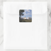 Sticker Carré Space Shuttle Atlantis lève sur 18 (Sac)