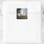 Sticker Carré Space Shuttle Atlantis lève sur 19 (Sac)