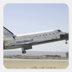Sticker Carré Space Shuttle Atlantis se prépare pour l'atterriss