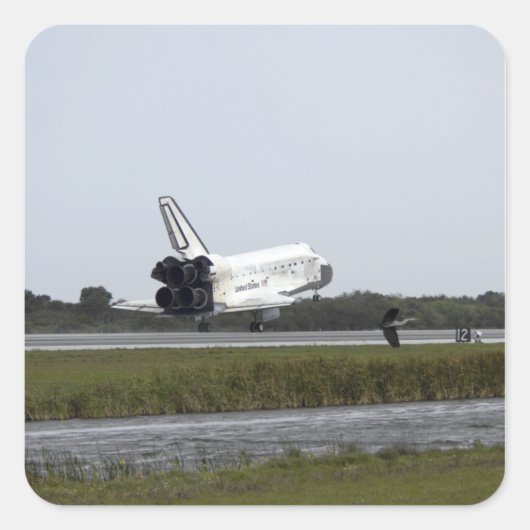 Sticker Carré Space Shuttle Discovery touche 3 (Devant)