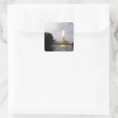 Sticker Carré Space Shuttle Endeavor se lève sur 4 (Sac)