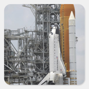 Sticker Carré Space Shuttle Endeavor sur le lancement pad 2