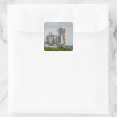 Sticker Carré Space Shuttle Endeavor sur le lancement pad 5 (Sac)
