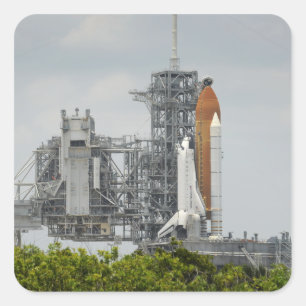 Sticker Carré Space Shuttle Endeavor sur le lancement pad 5