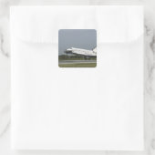 Sticker Carré Space Shuttle Endeavour touche down (Sac)