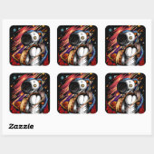 Sticker Carré Spaceman (Feuille)