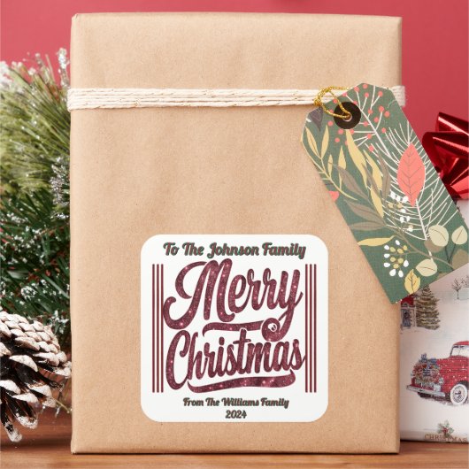 Sticker Carré Sparkle in the Joy of Christmas! (vacances)