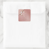 Sticker Carré Sparkles & Rose Gold Glamour Birthday (Sac)
