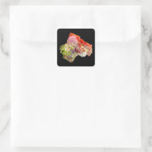 Sticker Carré Specimen rouge brillant Wulfenite (Sac)