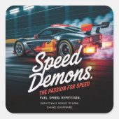 Sticker Carré Speed Power (Devant)