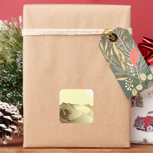 Sticker Carré Sphinx Dans Le Désert