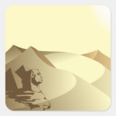 Sticker Carré Sphinx Dans Le Désert (Devant)