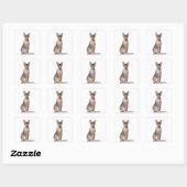 Sticker Carré Sphynx (7 months old) sitting (Feuille)