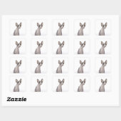 Sticker Carré Sphynx Cat with surprised expression (Feuille)