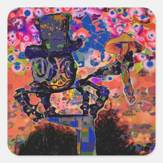 Sticker Carré Spider Steampunk (Devant)