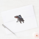 Sticker Carré Spinosaurus en cours d'exécution (Enveloppe)