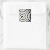 Sticker Carré spirale noire et blanche (Sac)