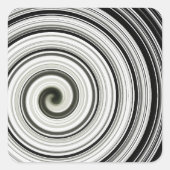 Sticker Carré spirale noire et blanche (Devant)