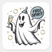 Sticker Carré Spirit Ghost (Devant)