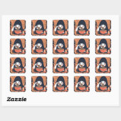 Sticker Carré Spirited Away : Sans Visage (Feuille)