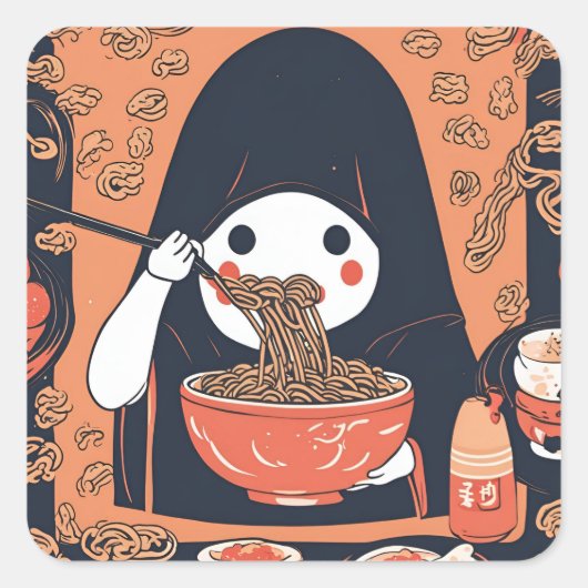 Sticker Carré Spirited Away : Sans Visage (Devant)
