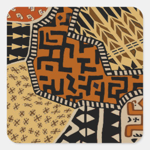 Sticker Carré Spiritueux de la Terre de Shaman en Afrique