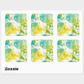 Sticker Carré Splash II (Feuille)