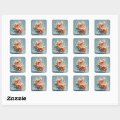 Sticker Carré Splash tropical (Feuille)