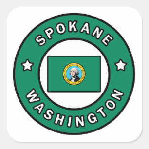Sticker Carré Spokane Washington
