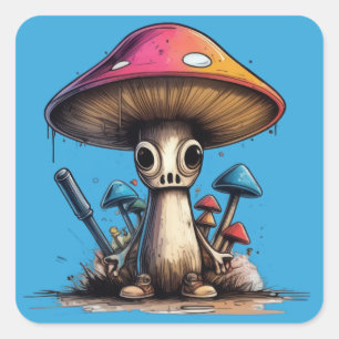 Sticker Carré Spore sporadique