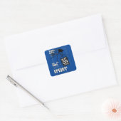 Sticker Carré Sport sportif continuer à pousser (Enveloppe)