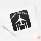 Sticker Carré spray-and-pray chemtrails (Enveloppe)